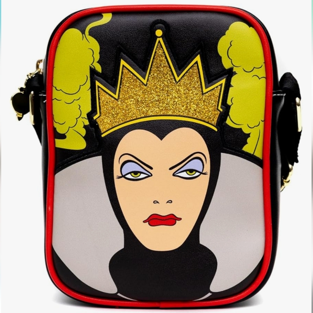 Disney Evil Queen Crossbody Bag - Black, Gold, Red
